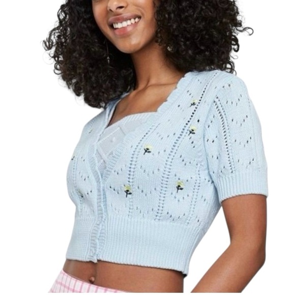 Wild Fable Cropped Cardigan Blue XXL - Picture 1 of 8